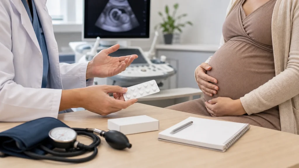Consulta pré-natal sobre uso de AAS na gravidez sem identificação da paciente