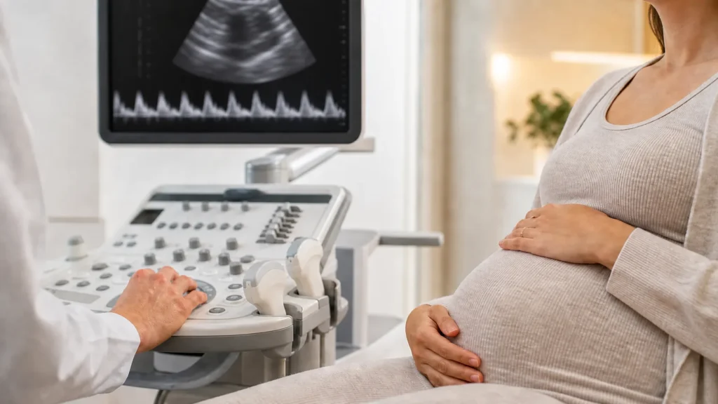 Consulta de ultrassom para perfil biofisico fetal sem identificacao de paciente