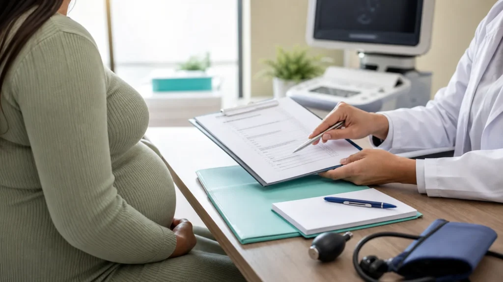 Pré-natal de alto risco em consulta obstétrica com checklist clínico sem identificação de paciente